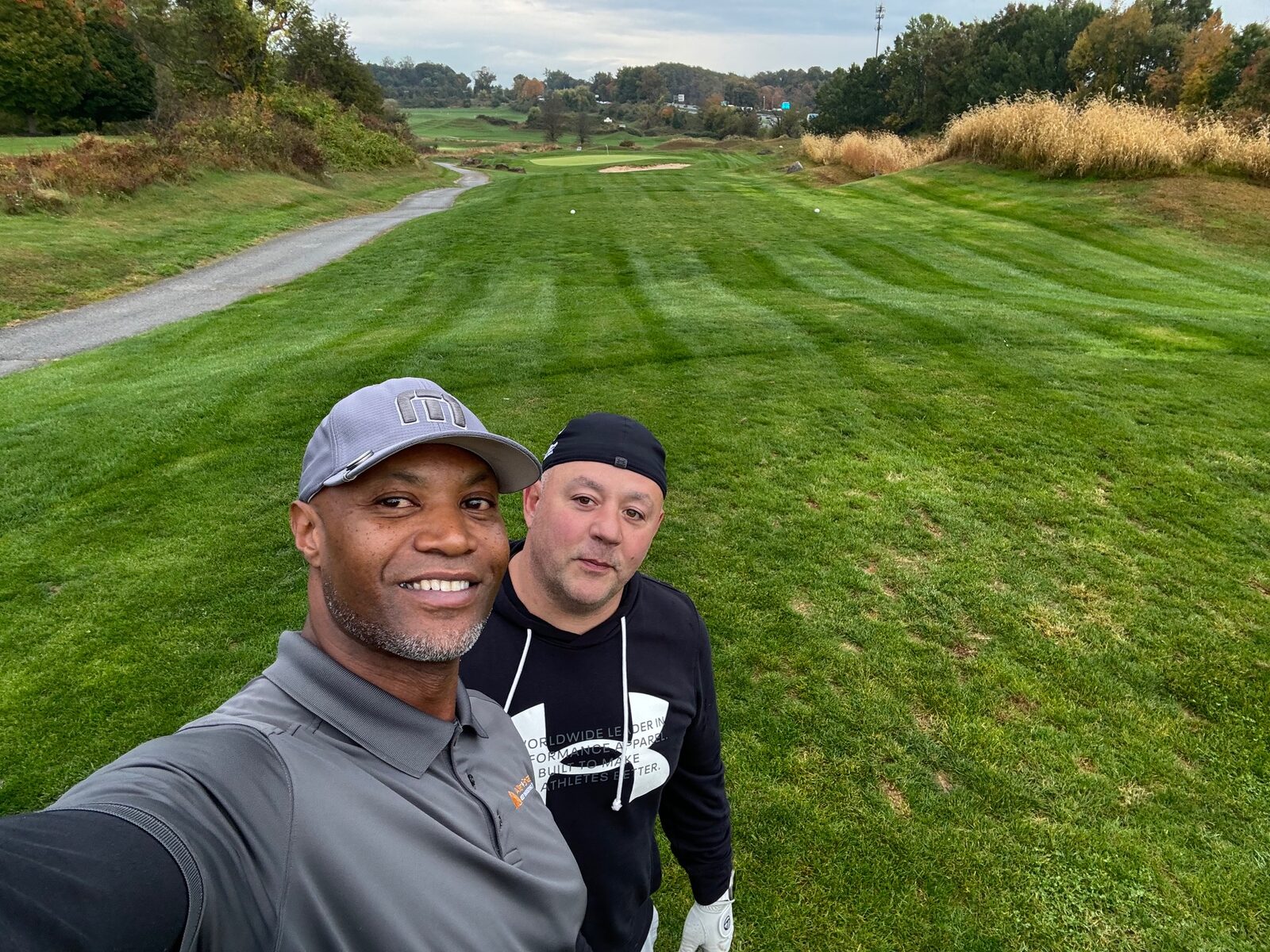 Two friends on the fairway
